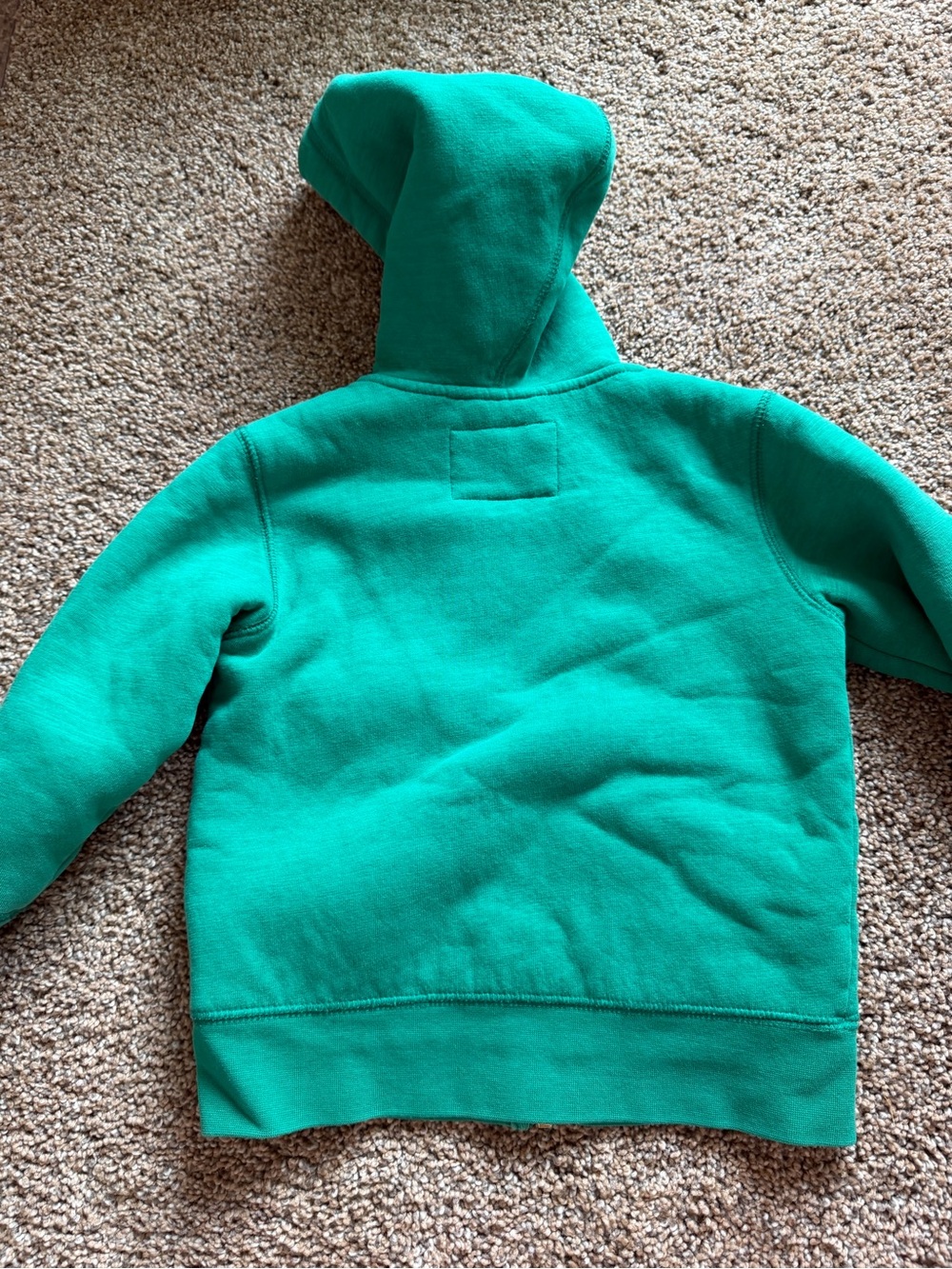 MINI BODEN Kelly Green Sherpa Lined Full-Zip Hooded Sweatshirt - Picture 6 of 6
